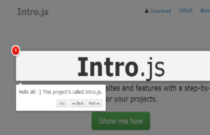 Intro.js - Interactive Guide For Your Site
